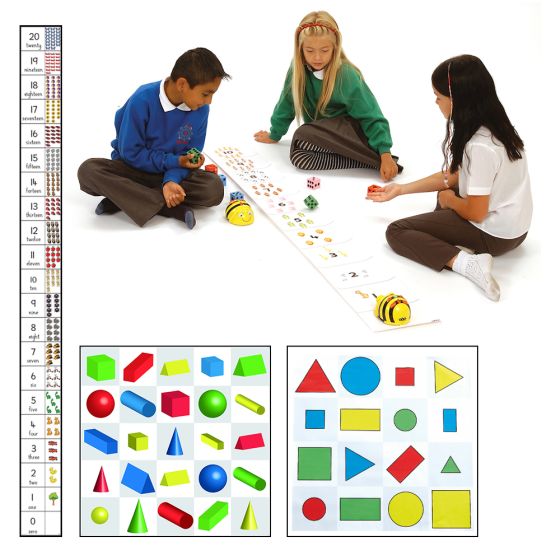 Math and Geometry Bee-bot and Blue Bot mat pack