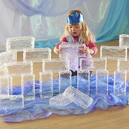 Glacier Effect Clear Plastic Ice Bricks