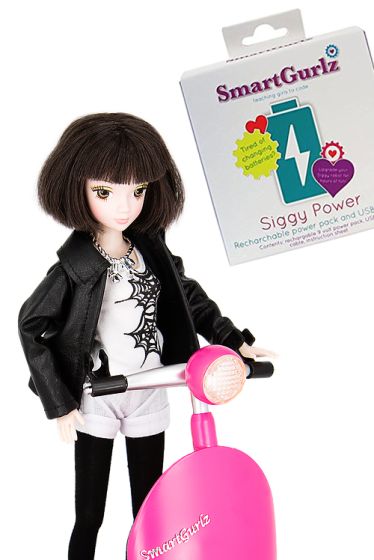 Siggy Battery Pack and Bundle Jun STEM doll from Smartgurlz