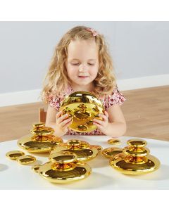 Mirrored Stacking Pebbles Gold 20pk. Product Code: EY06518