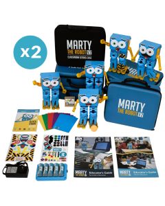 Lot de 10 robots Marty V2 et accessoires STEM pour petites classes