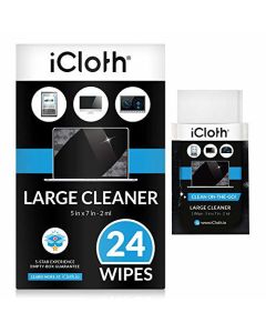 iCloth Screen Cleaning Wipes, large wipes, 7.2 x 5 Inches