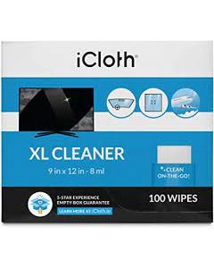 iCXL100 - iCloth Screen Cleaning Wipes Extra Large, Box of 100 wipes 