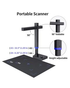 CZUR Shine Ultra Pro. 24 MP, 90° foldable, High-Quality document scanner with excellent portability