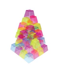 Crystal Color Stacking Blocks 50 pack. See, hear, touch and play R60310
