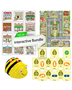 Complete Learning Bundle: Bee-Bot Robot, 3D Community Construction Kit, Community Mat, and Command Cards
