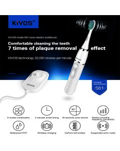 KIVOS S61 - Best Rechargeable Electric Toothbrush for Adults